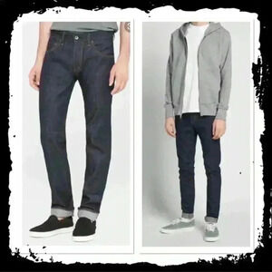 NWT Rag & Bone Fit 2 Raw Dark Wash Denim Slim Fit Full-Length Jeans Size 27/33